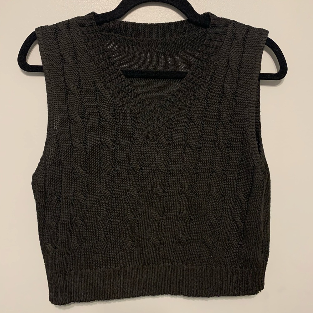 Black sweater vest
